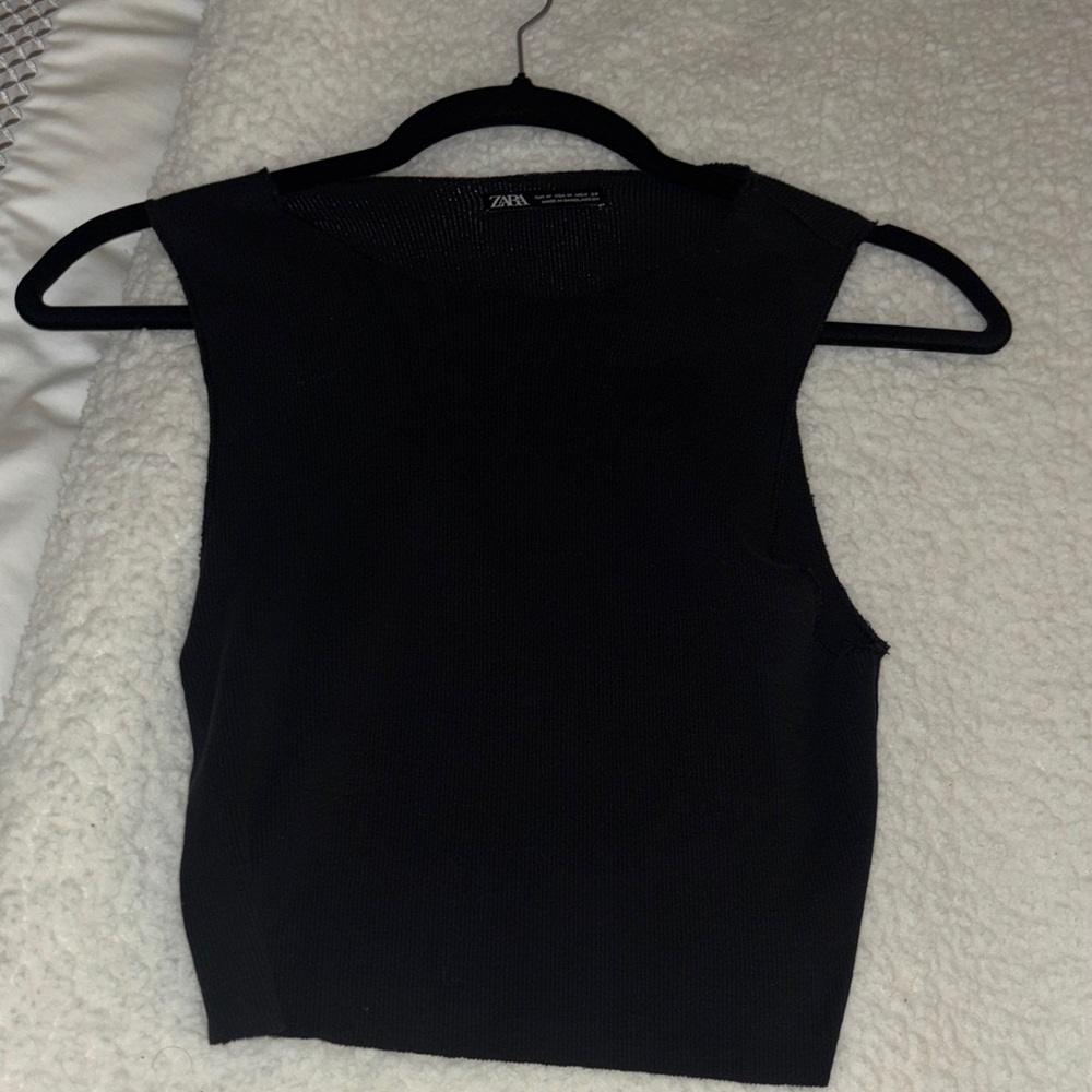 Zara Elegant Black Tank Top